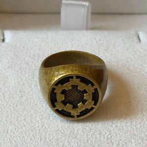 Men's Brass Gear Design Ring
